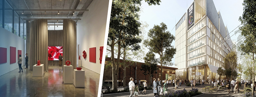 Artist rendition of the arts and media hub and gallery
