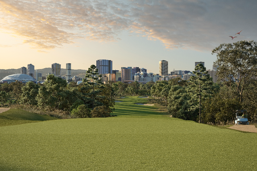 Artist impression of North Adelaide Public Golf Course 