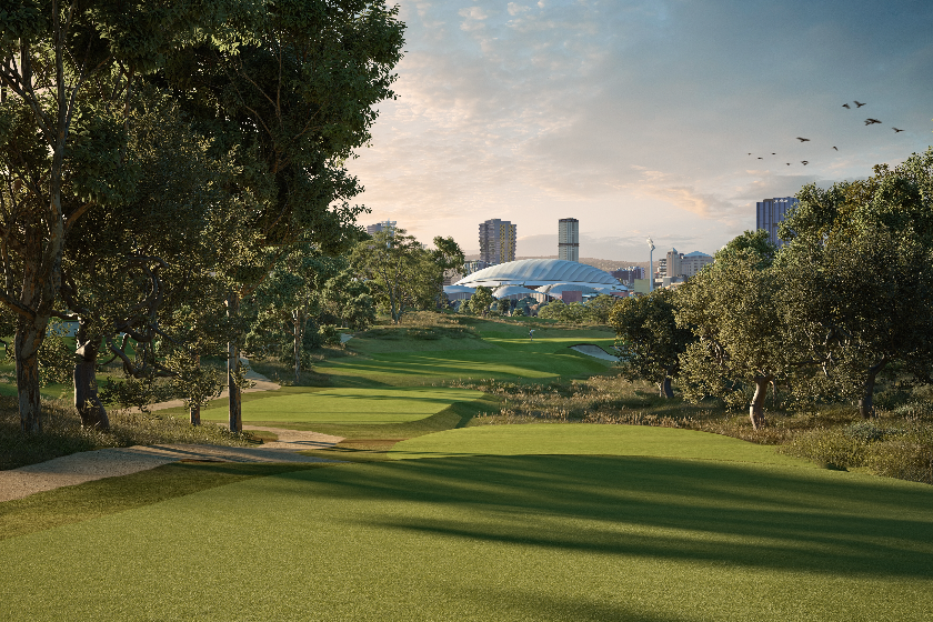 Artist impression of North Adelaide Public Golf Course 